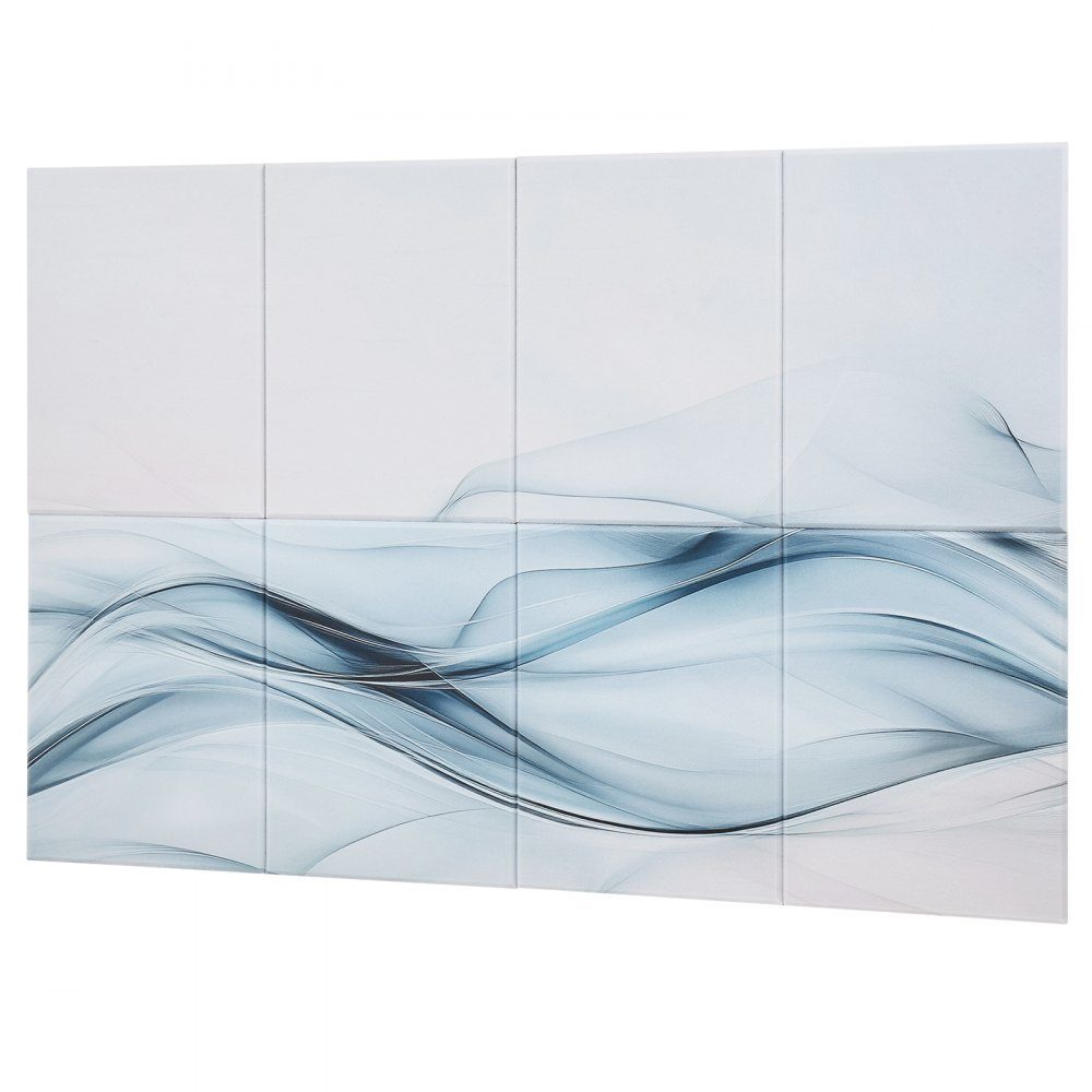Packung mit 8 Akustikpaneelen, 1200 x 800 x 10 mm, Akustikwandpaneele, selbstklebende, schalldämpfende und absorbierende Paneele für Zuhause, Büro, Studio, Spielzimmer, Theater, Seidenmotiv