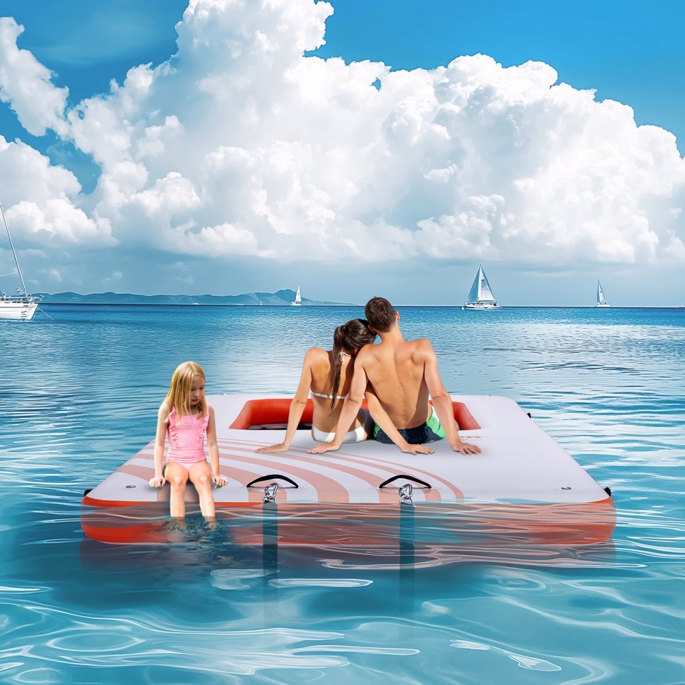 Aufblasbares Schwimmsteg, 4,57 x 1,98 m große Dockplattform mit 1,21 x 1,82 m großem Trampolinnetz, Pool-Wassermatte mit schwimmender Plattform und tragbarer Tasche und abnehmbarer Leiter zum Entspannen am Pool Aufblasbares Schwimmsteg, 4,57 x 1,98 m große Dockplattform mit 1,21 x 1,82 m großem Trampolinnetz, Pool-Wassermatte mit schwimmender Plattform und tragbarer Tasche und abnehmbarer Leiter zum Entspannen am Pool