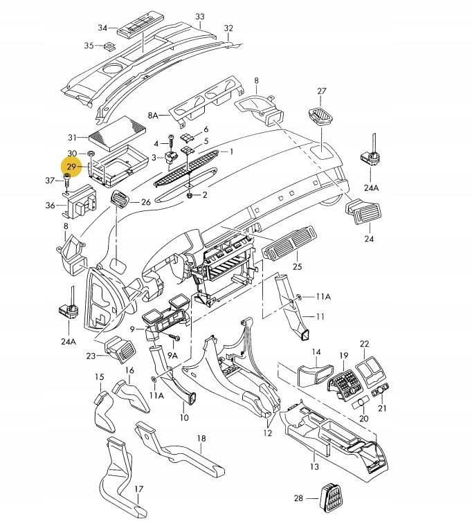 INNENFILTERGEHÄUSE Pollenfiltergehäuse mit Dichtung AUDI A6 C5 S6 4B1819441D