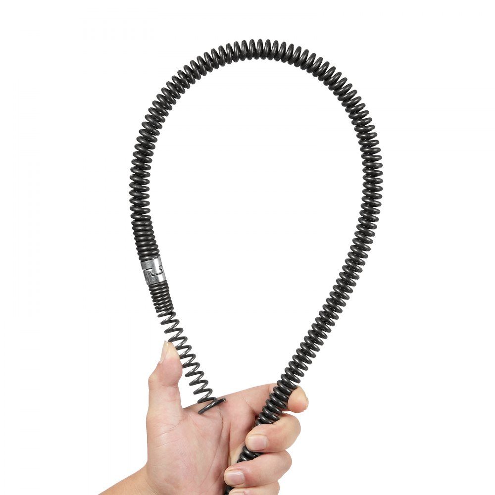 Kabel do czyszczenia rur 30 m x 16 mm Profesjonalny kabel do czyszczenia rur z 7 obcinakami do rur 20–100 mm Kabel kanalizacyjny z pustym rdzeniem do zlewu i odpływu podłogowego Toaleta