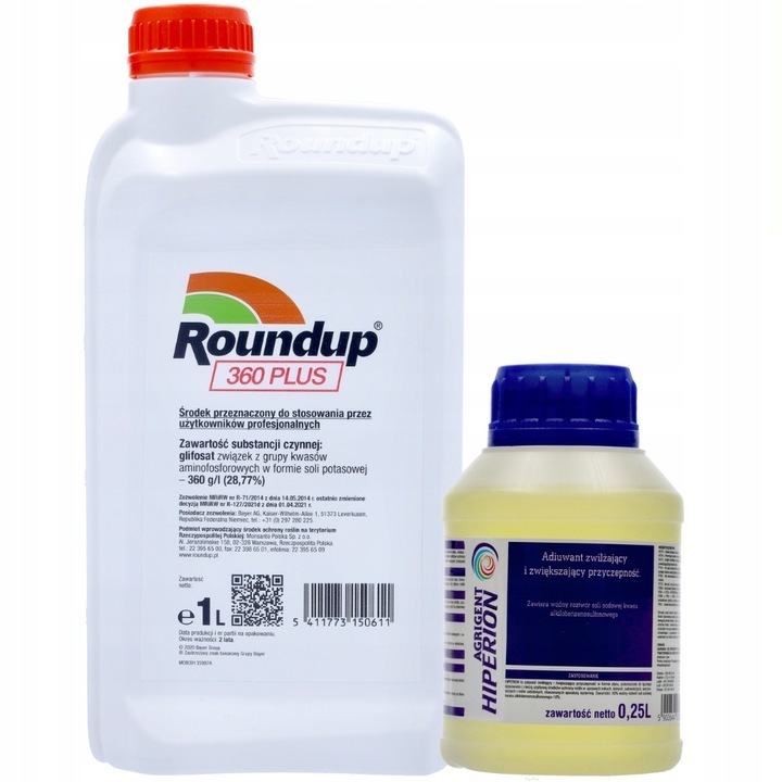 Roundup 360 PLUS 1L + Adjuvans = BESSERE EFFIZIENZ