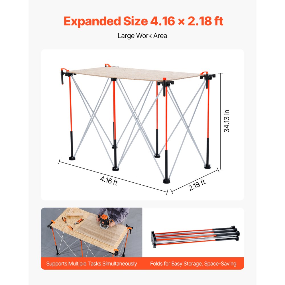 Tragbarer klappbarer Montageständer (1267 x 665 x 867 mm), klappbarer Werkbank-Werkbankständer mit 1135 kg Tragkraft & Aufbewahrungstasche (ohne Tischplatte) für Garagenwerkstatt Tragbarer klappbarer Montageständer (1267 x 665 x 867 mm), klappbarer Werkbank-Werkbankständer mit 1135 kg Tragkraft & Aufbewahrungstasche (ohne Tischplatte) für Garagenwerkstatt