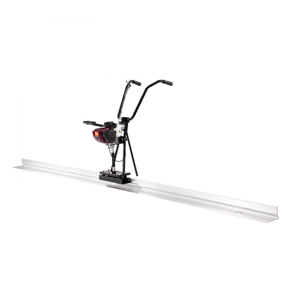 Aluminum Electric Concrete Spreader 1.2m Tool for Leveling and Finishing Concrete Screeds 4-Stroke Vibration Motor Height Adjustable Handles High Efficiency 6500rpm