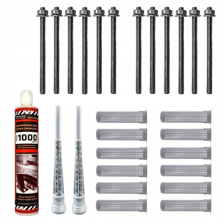 Injektionsmörtel-Verbundmörteldübel Chemie Schwerlast-Sortiment-Set M10