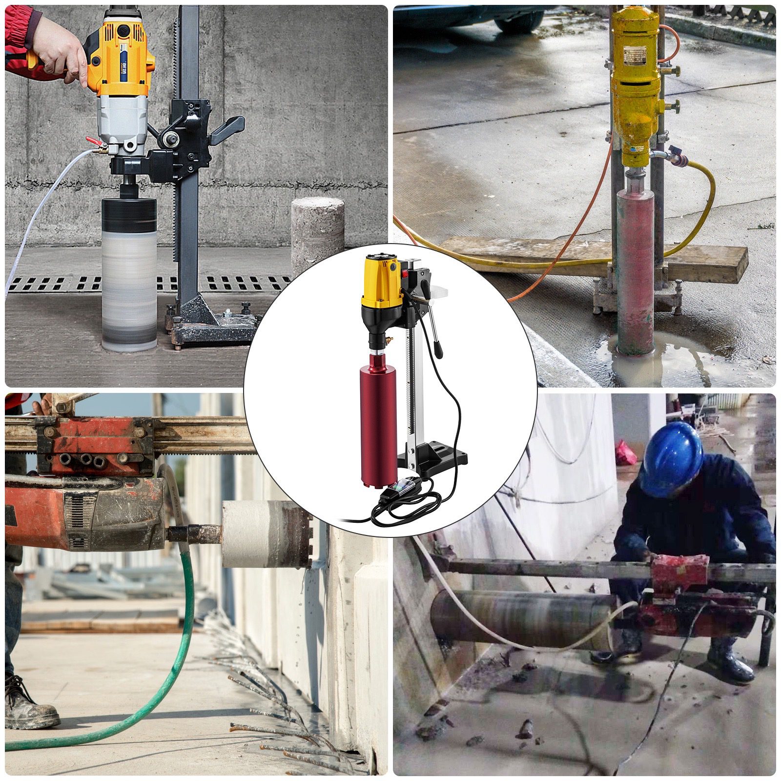 Kernbohrmaschine 750 U/min Drehzahl, Diamantbohrmaschine Easydrive Kernbohrmaschine Trockenbohrmaschine Magnetbohrmaschine zum Bohren von armiertem Beton etc. 305mm Satz mobiler Räder