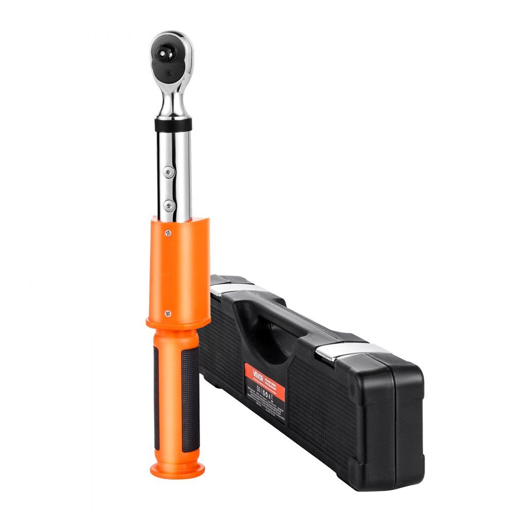 3/8" Drive (6.7-135Nm) Digital Torque Wrench Set, 72 Teeth, ±2% Precise Electronic Torque Wrench with Preset Value and LED Notification for Car Repair