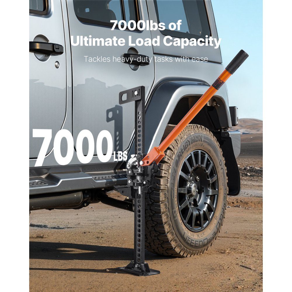 Wagenheber für den Bauernhof (1075 mm hoch) Gelände-Hochhub-Wagenheber für den Bauernhof (3,18 t Tragfähigkeit) Geländewagenheber für Nutzfahrzeuge, Stoßstangenheber, Hochleistungshebebühnen mit 130,1–929,6 mm Hubbereich für Traktor-LKW