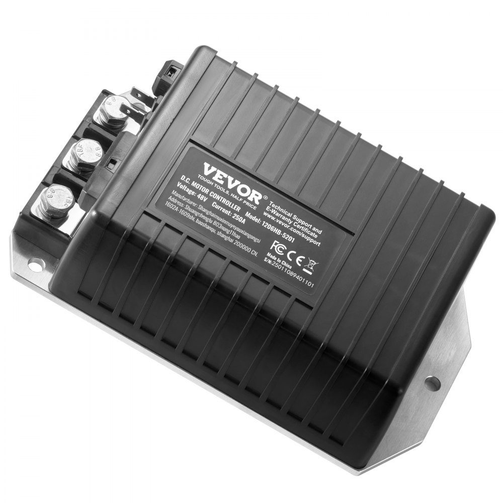 Golf Cart Speed ​​Controller, 48V 250A Replacement DC Motor Controller for EZGO TXT Golf Cart, IP65 Rating, Aluminum ABS Housing, Compatible with Models 1206HB-5201