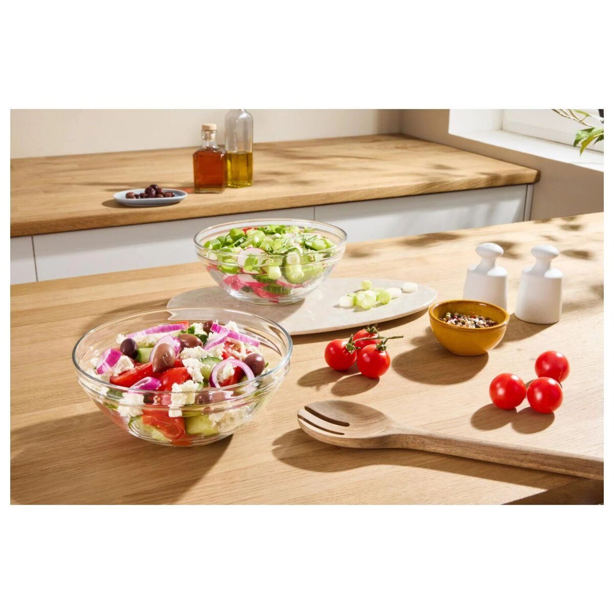 SILVERCREST® glass serving bowls set, 2 pieces. / 4 pcs. (17 cm set of 2)