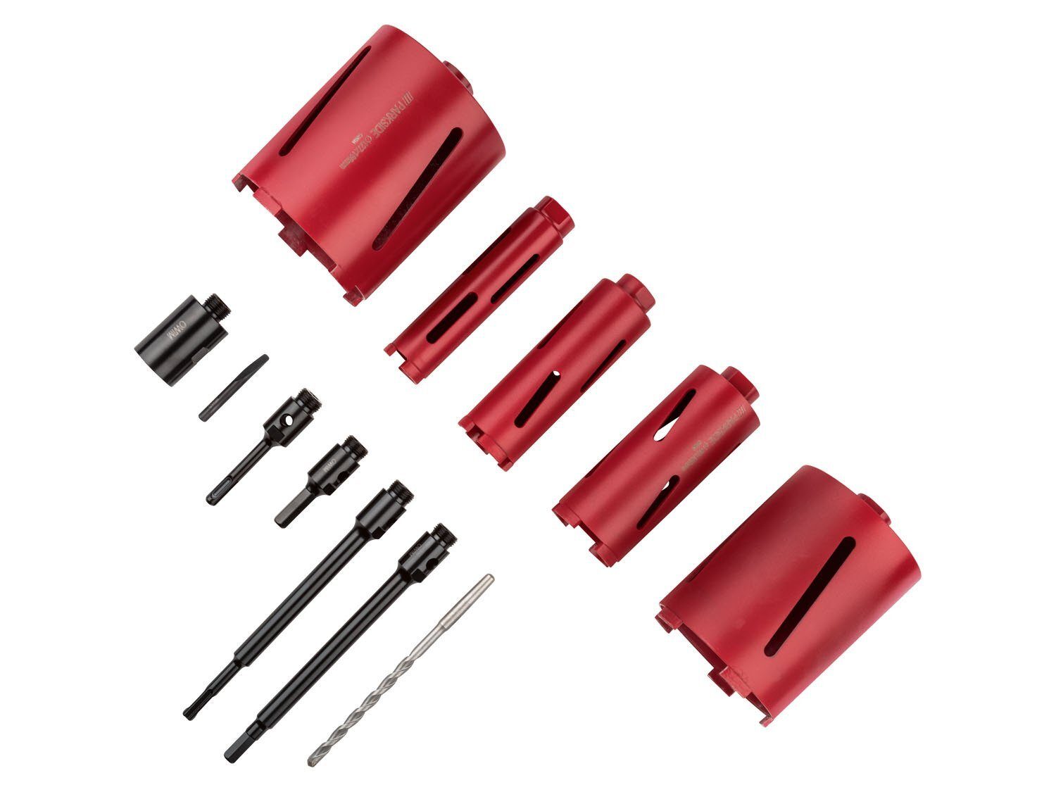 XXL starter set core drill 1800 W, 120 mm drilling diameter mit 12-teiligem drill set