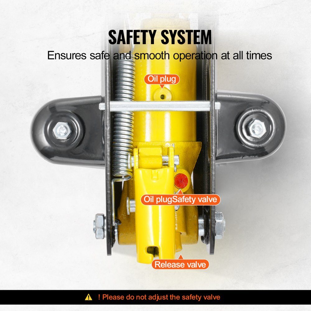 Hydraulic Car Jack Flat Car Jack 2T Heavy Duty Iron Hydraulic Car Jack Hydraulic Car Jack with Single Piston Quick Lift Pump Yellow 125.2-335mm