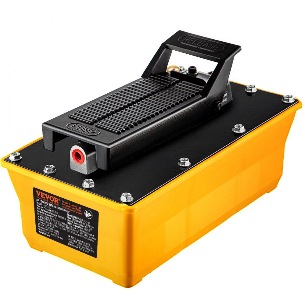 Air Hydraulic Pump, Foot Pump 10,000 PSI, 2.3L Hydraulic Pump with Hose and Spray Gun, 700kg/cm² adjustable pressure and 0.7-1 range for upgrading and moving heavy machinery