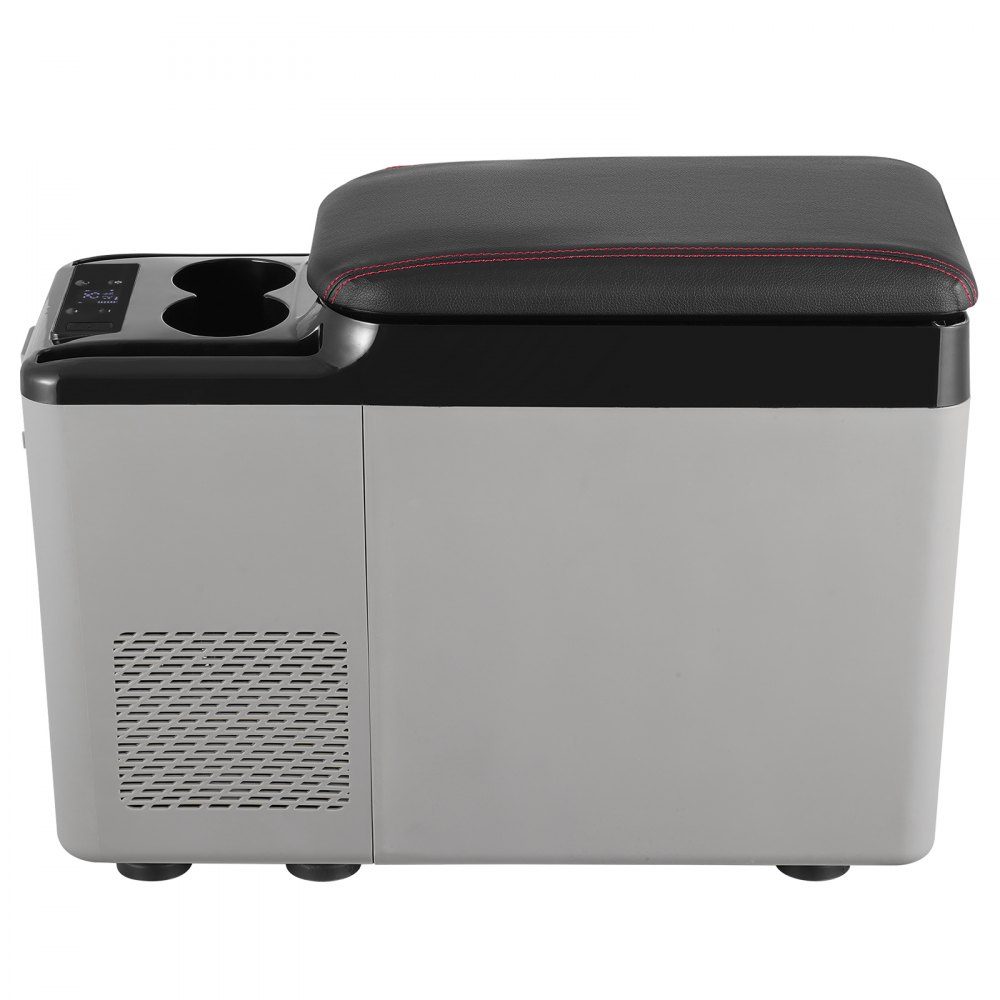 Car Refrigerator, 12V Car Armrest Refrigerator, Portable Single Zone Freezer, 15L, Adjustable Range -20°C to 20°C, 12/24V DC and 100-240V AC, Compressor Cooler for Outdoor Camping