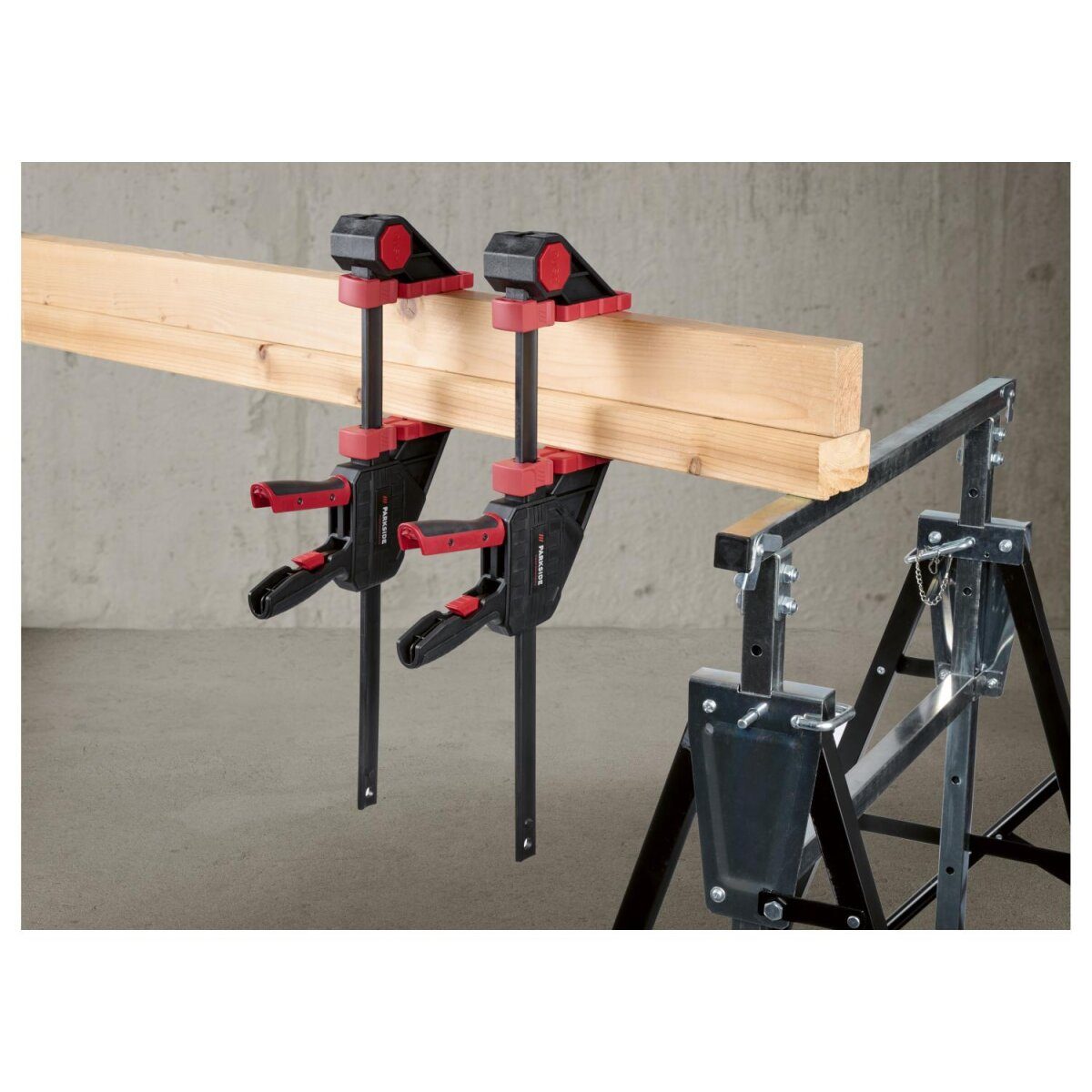 PARKSIDE PERFORMANCE® one-hand clamp set, 30 cm set of 2