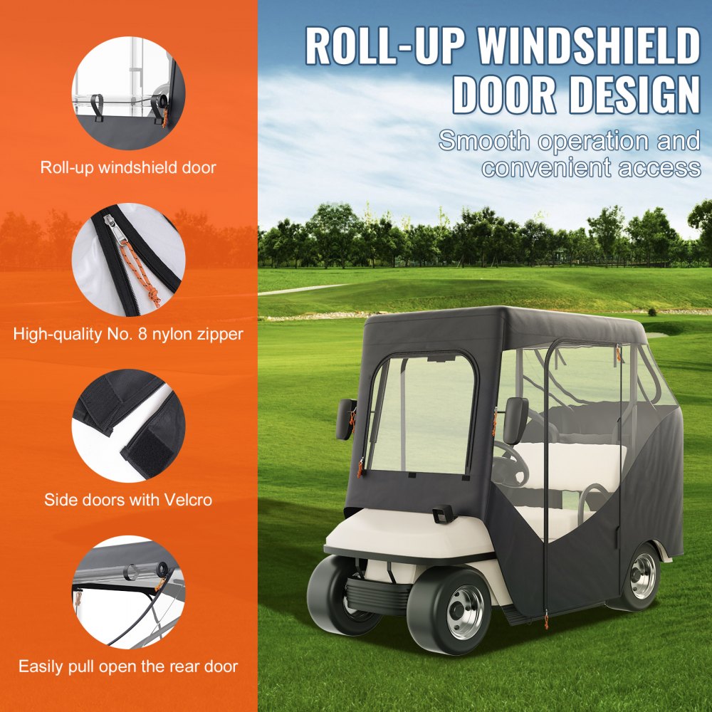Housse de pluie transparente pour chariot de golf pour 2 personnes 1495 x 1230 mm 600D étanche et portable pour chariot de golf mobile compatible avec les chariots de golf EZGO TXT Housse de pluie transparente pour chariot de golf pour 2 personnes 1495 x 1230 mm 600D étanche et portable pour chariot de golf mobile compatible avec les chariots de golf EZGO TXT