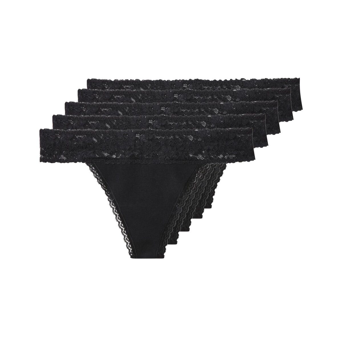 Stringi damskie esmara®, opakowanie 5 szt. (czarne, L (44/46))