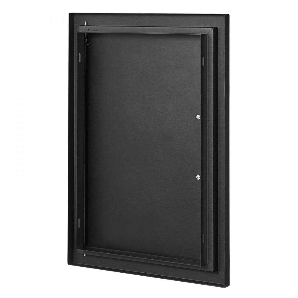 Grill Access Door 415x570mm Single Outdoor Kitchen Door Flush Mount Cold Panel Door Vertical Wall Door with Handle for Grill Island Grill Station Outdoor Cabinet Black