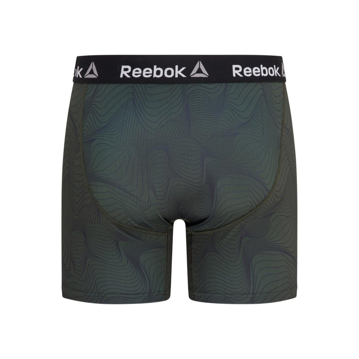 REEBOK Men's Boxer Shorts 2 Pack (Black/Khaki, S (44/46))