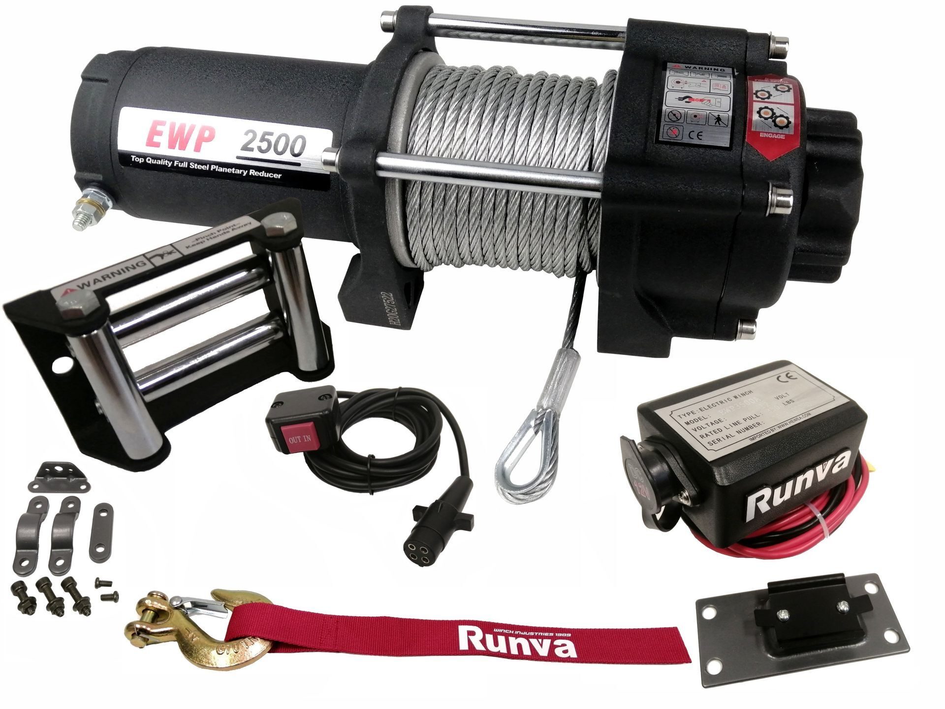 Treuil électrique Runva EWP2500 ensemble complet