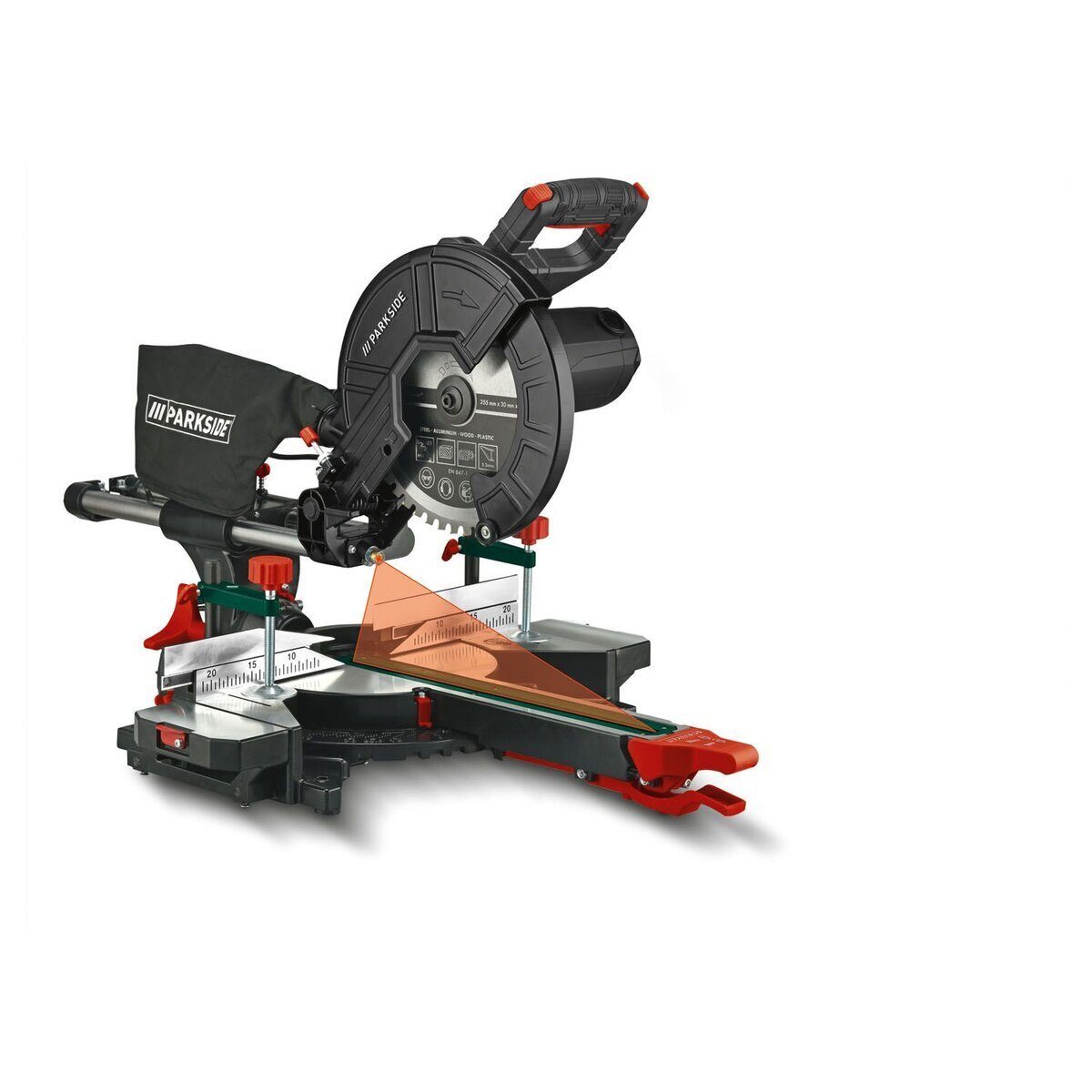 *VERKAUF* PARKSIDE® Zug- und Gehrungssäge »MPKZ 2000 A1«, 2000 Watt, mit Laser, LED-Arbeitslicht