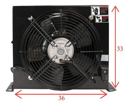Hydraulic oil cooler with fan 100l/min 12V 24V