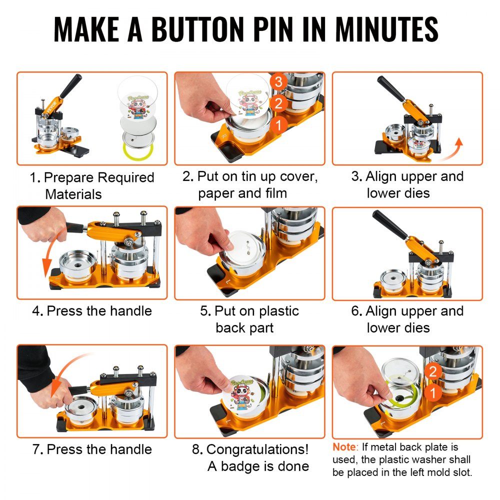 Button Machine 3" Badge Punch Press Kit, DIY-cadeaus voor kinderen, Button Making Machine, Button Badge Making met 100 Button Parts, Circle Cutter en Magic Book