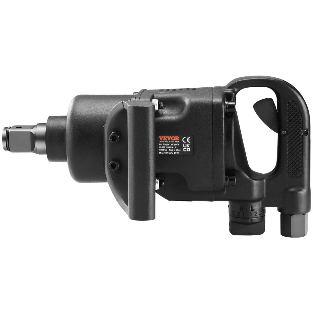 1" luchtslagmoersleutel, tot 3500 Nm omgekeerd koppel, 1" luchtslagmoersleutel, lichtgewicht, met 2 handgrepen voor zware reparaties en onderhoud