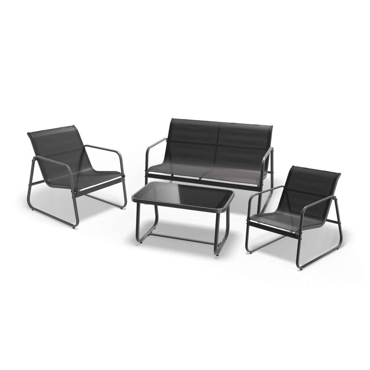 Livarno Home Lounge-Set, mit hohem Sitzkomfort, 4-teilig