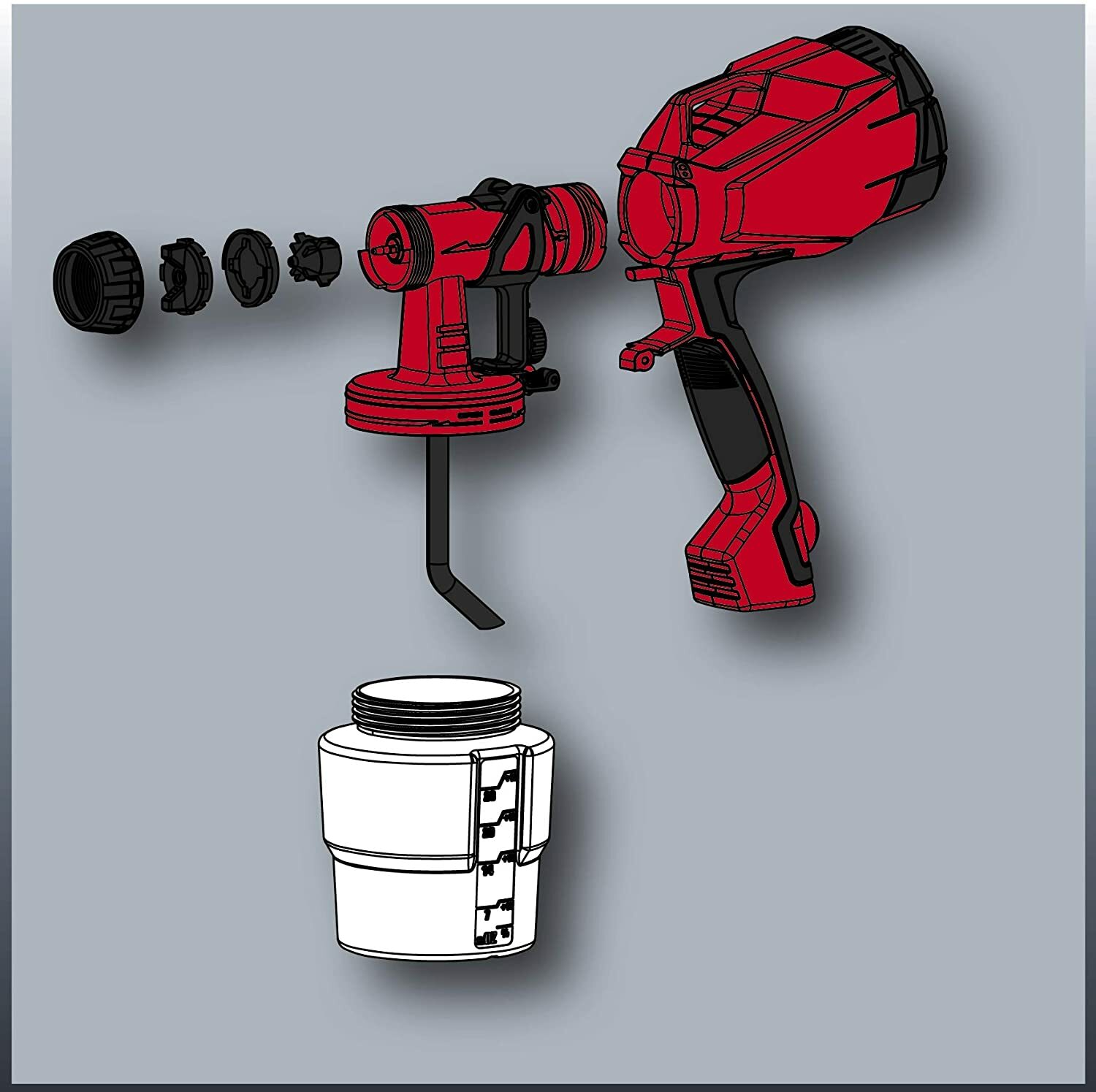 Einhell Elektro-Farbspritzsystem TC-SY 400 P (400 W, für kleine und mittlere Arbeitsflächen, für Farben und Lasuren, Farbmengenregulierung) Einhell Elektro-Farbspritzsystem TC-SY 400 P (400 W, für kleine und mittlere Arbeitsflächen, für Farben und Lasuren, Farbmengenregulierung)