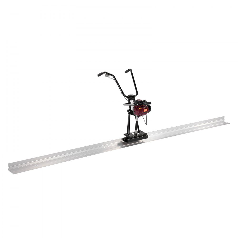 Aluminum Electric Concrete Spreader 1.2m Tool for Leveling and Finishing Concrete Screeds 4-Stroke Vibration Motor Height Adjustable Handles High Efficiency 6500rpm