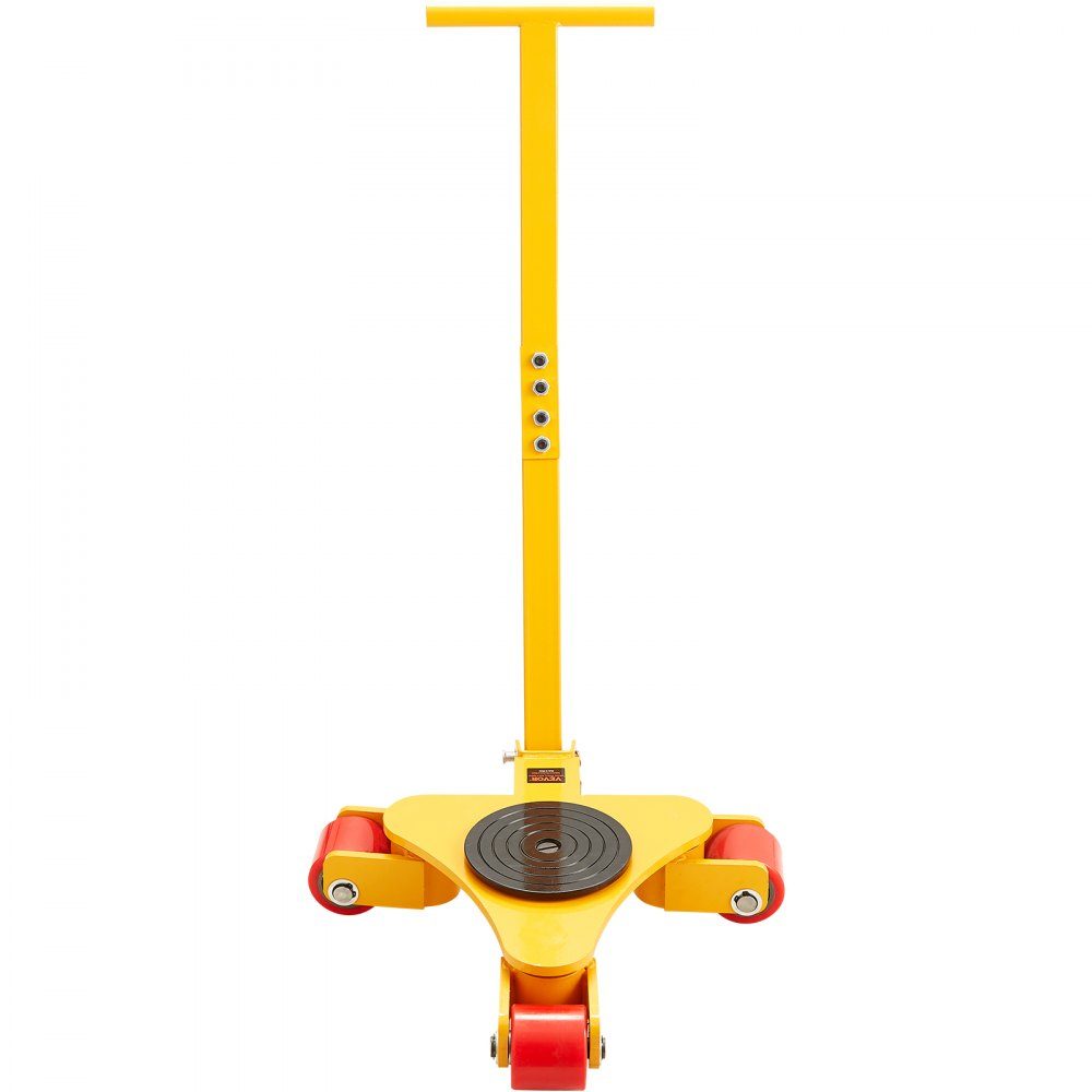 3T transport chassis with handle 425x335x116mm transport wheels made of carbon steel industrial roller with 3x 360° PU wheels roller Ф165x10mm swivel plate furniture transport aid transport roller