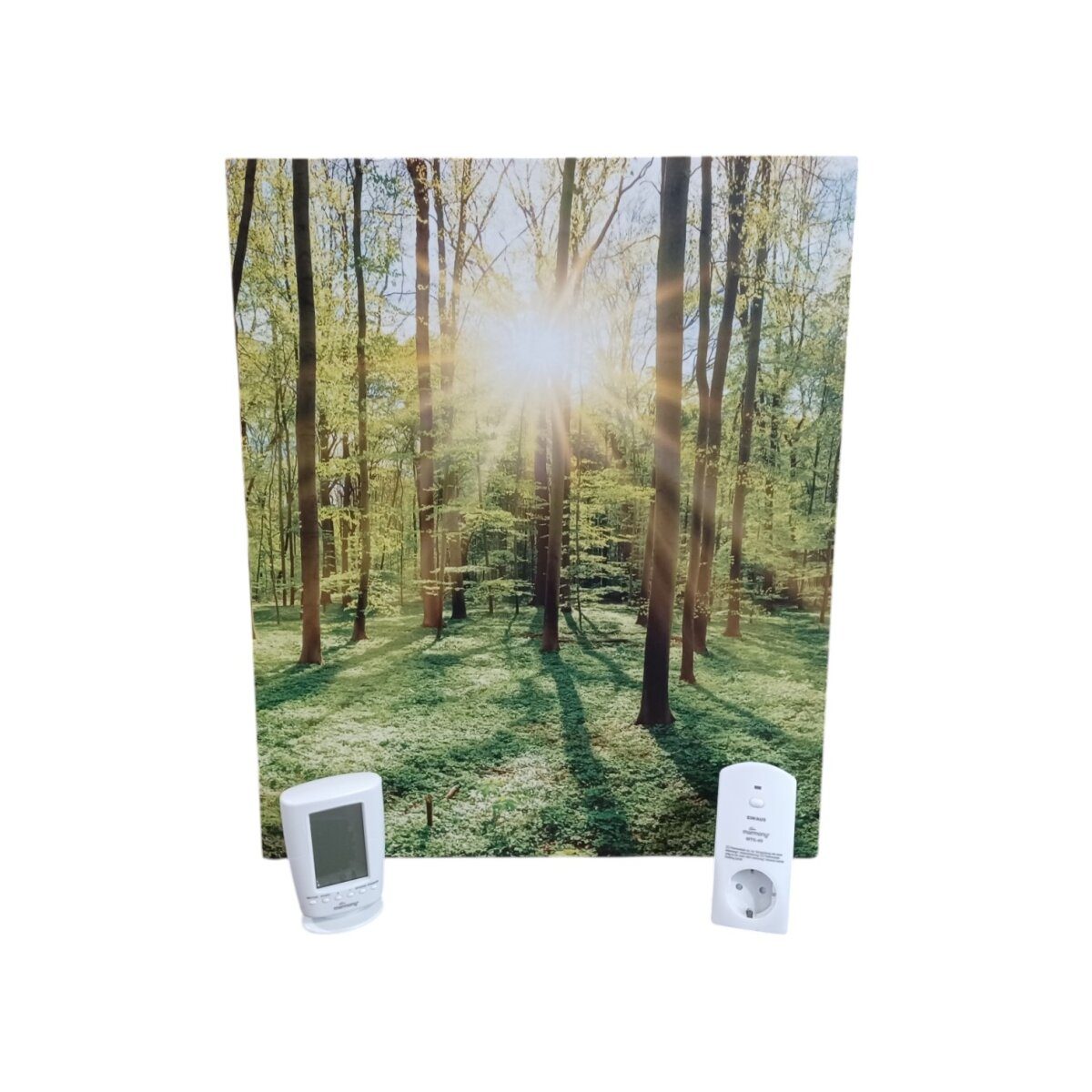 marmony® Infrarot-MOTIV-Heizkörper 500 W mit Thermostat MTC-40 (Wald)