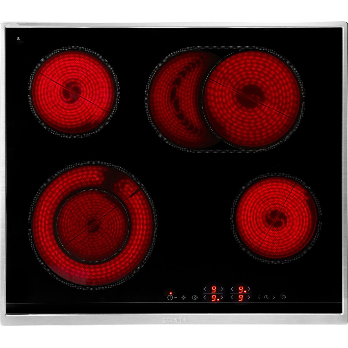 gorenje elektrische kookplaat ECT643BX, zwart gorenje elektrische kookplaat ECT643BX, zwart