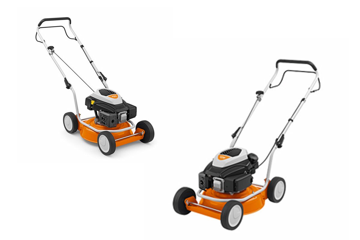 Tondeuse à gazon mulching Stihl RM 2 RC + gants de travail (2,8 CV, 46 cm) dans un ensemble