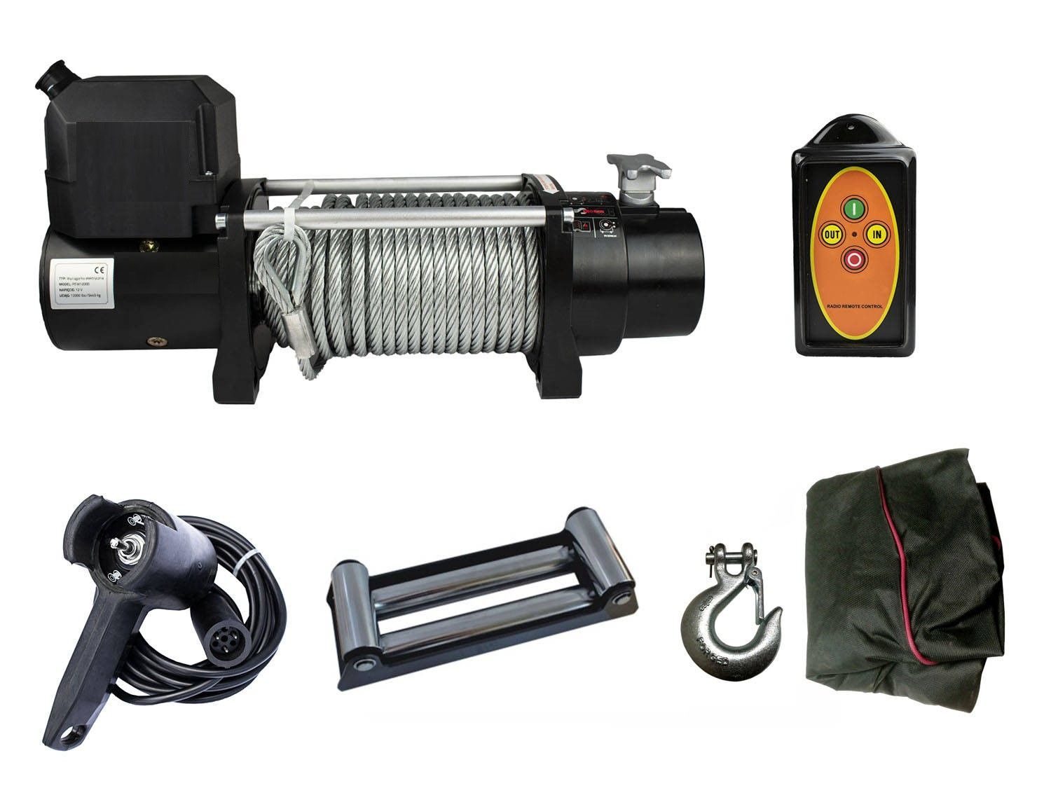 Elektrische Winde - 5,5t - 12V Komplettset