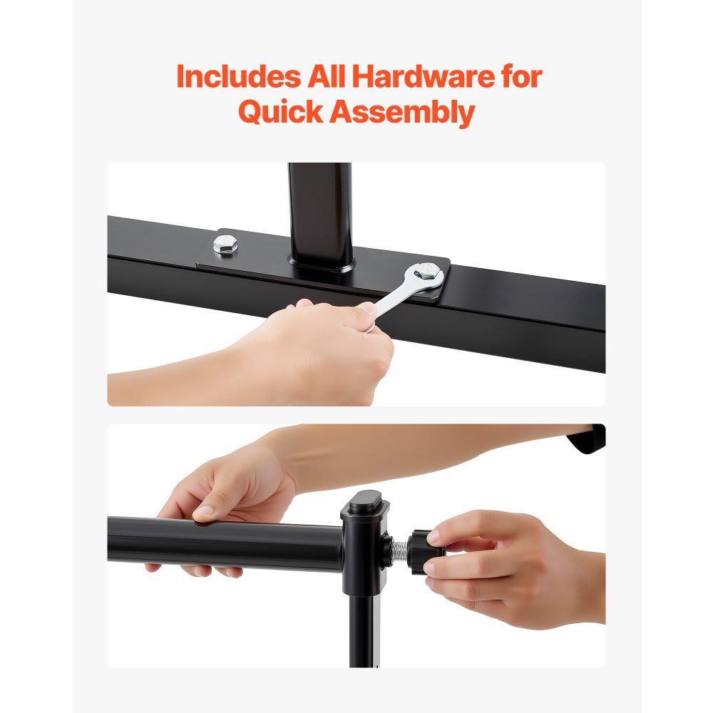 Ballet bar dance bar free-standing double bar, height adjustable (10 levels / 290-1205 mm) metal stretching bar for ballet exercises, balance training, relaxation exercises, portable