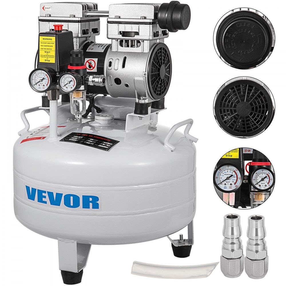 850W Luftkompressor 30L Flüsterkompressor Druckluftkompressor ölfreie Luftlieferung