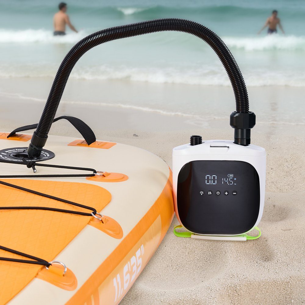 Paddleboard Pump (20 PSI) with USB Output, Two-Stage Electric SUP Air Pump with Auto Shut-Off and LED Light, Inflation and Deflation, Ideal for Inflatable Paddleboard Tents
