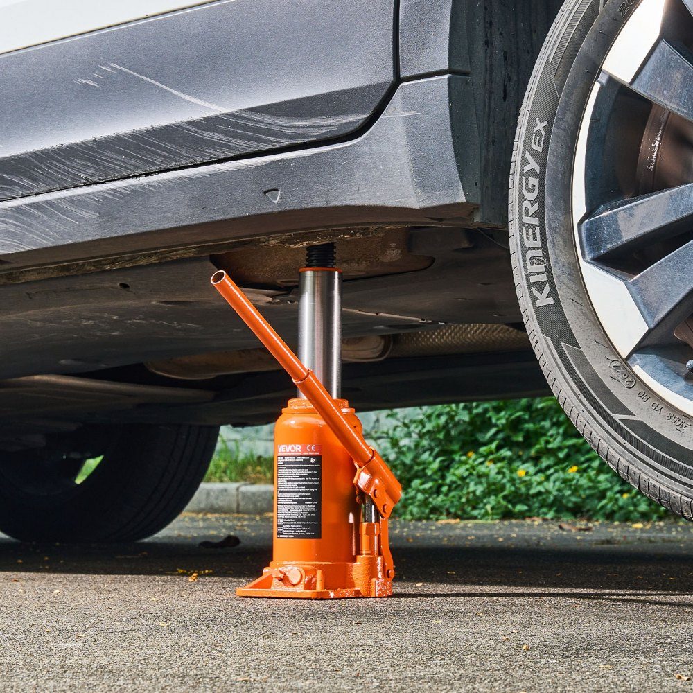 Cric Hydraulique Cric Bouteille 20T 225-435mm Plage de Levage Cric de Timbre Robuste pour Voiture SUV Pickup Réparation de Voiture Ascenseur de Maison Équipement Agricole Orange