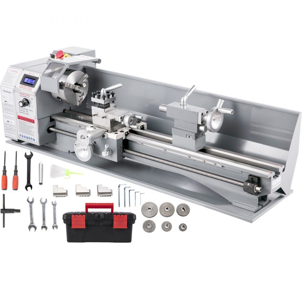 Tokarki do metalu mini tokarka 220x750mm tokarka do metalu 750 W mini tokarka do obróbki metalu tokarka do metalu precyzyjna łatwa w użyciu