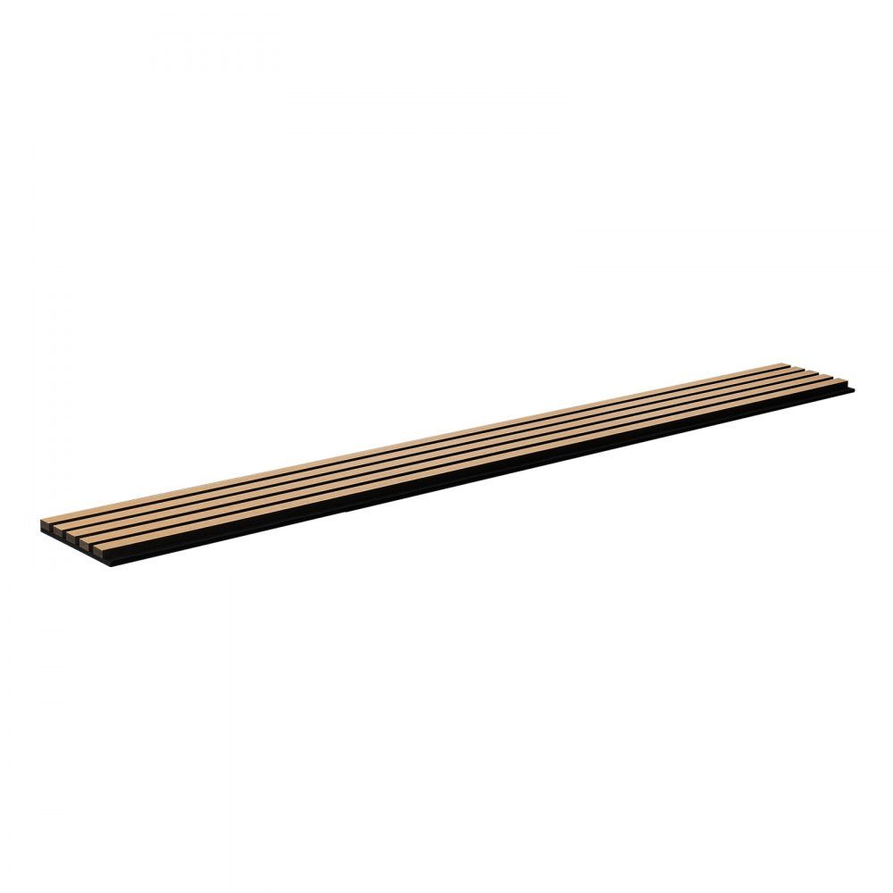Acoustic Panels Acoustic Panels 2400x200mm MDF Accent Wooden Wall Panels for Modern Interior Wall Decoration Faux Wood Wall Panels for Noise Reduction Light Oak Set of 4