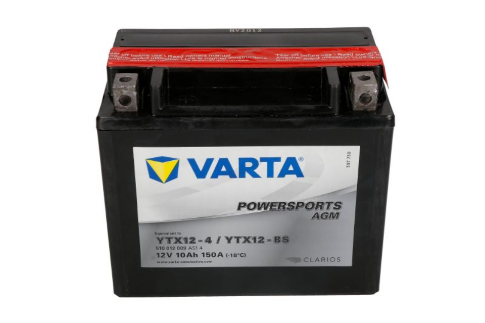 VARTA YTX12-BS AGM 10AH 150A 12V L+ – Réf. HT-47082