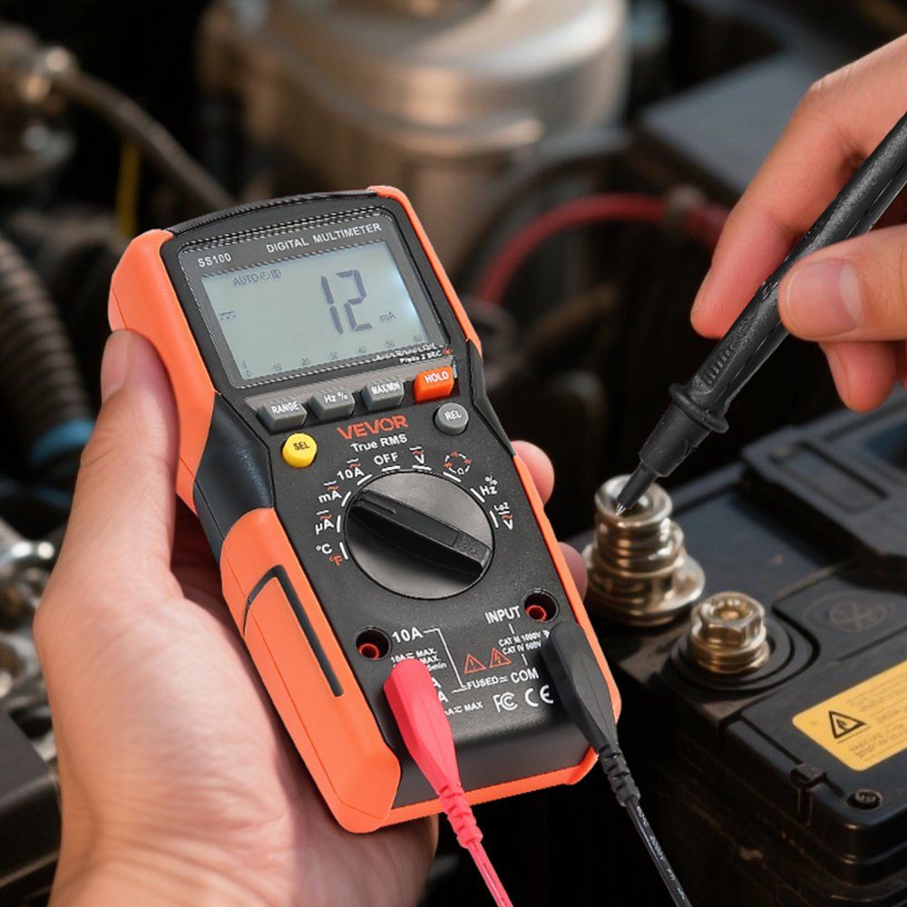 Digital Multimeter, 6000 Count TRMS DC/AC Voltmeter Current Tester, Autoranging for Current, Voltage, Resistance, Capacity, Temperature, Diodes, Continuity, Low Impedance Measurement
