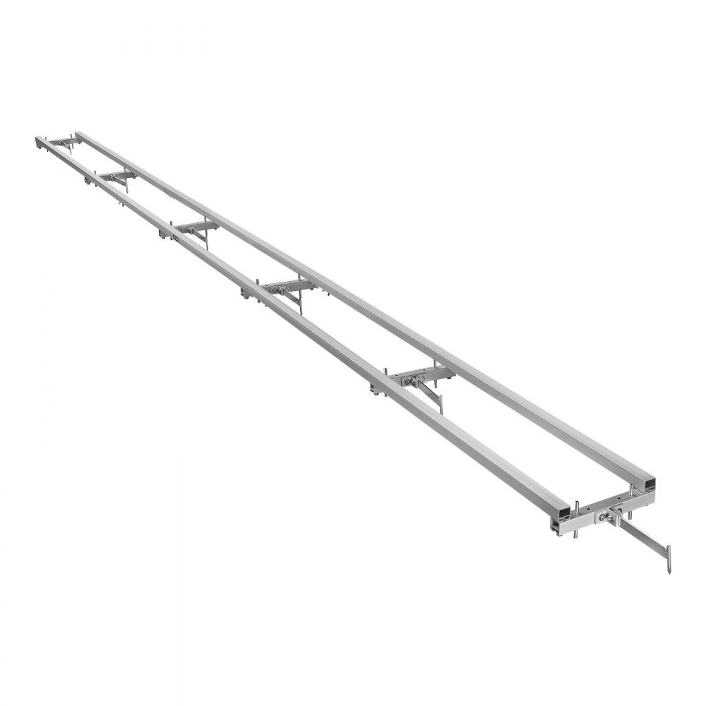 Sawmill Rail Guide System 4.5m, 6 Crossbar Chainsaw Milling Kits, Aluminum Saw Milling Rail System for Chainsaw, 4 Wedge Rail Milling Guide Kit for Construction Workers and Woodworkers