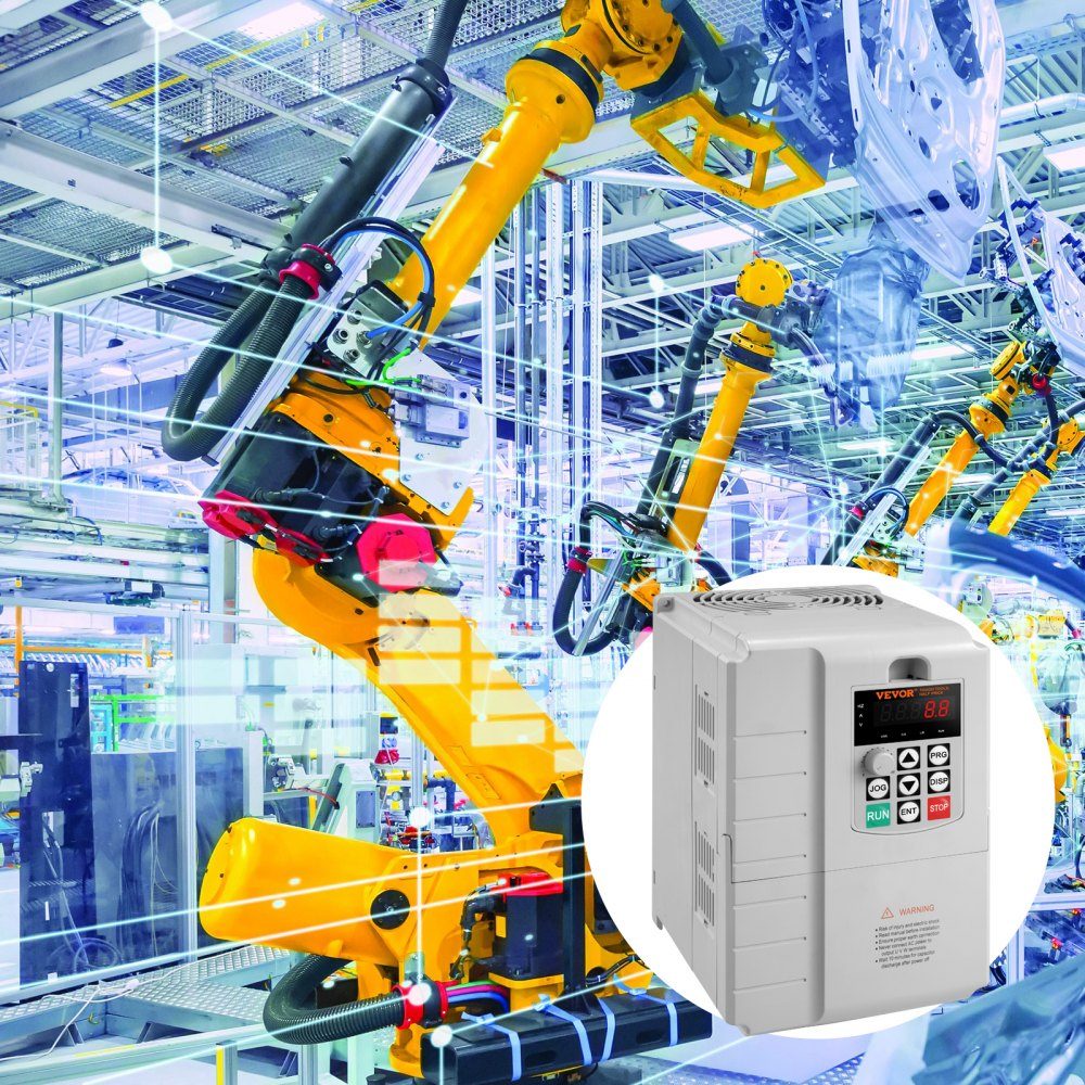 Frequency Converter, Frequency Converter, Inverter, VFD, 7.5kW, 34A, 10HP, 1-phase 220V input to 3-phase 220V output, for speed control of three-phase motors