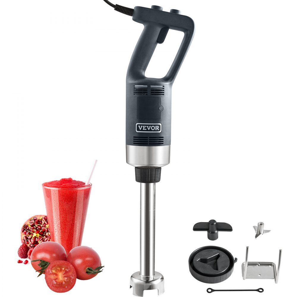 Püriermixer Elektro-Stabmixer 750 W, Hochleistungs-Stabmixer, einstellbare Geschwindigkeiten, Edelstahl, Mehrzweck-Stabmixer, 660 mm, abnehmbarer Rührstab, inklusive Wandhaken und Ersatzmesserkopf
