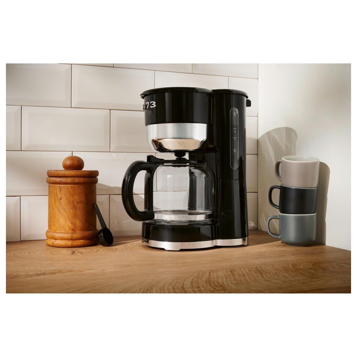 SILVERCREST® Kaffeemaschine Chrom Retro 1973 Schwarz »SKMR 1000 A1«