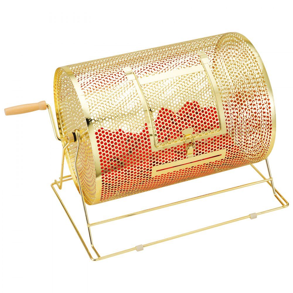 Lotto drum Glückskind 5000 tickets or 300 raffle balls capacity, professional lottery rotating cage made of metal, lottery turntable, lottery box for lottery games Golden
