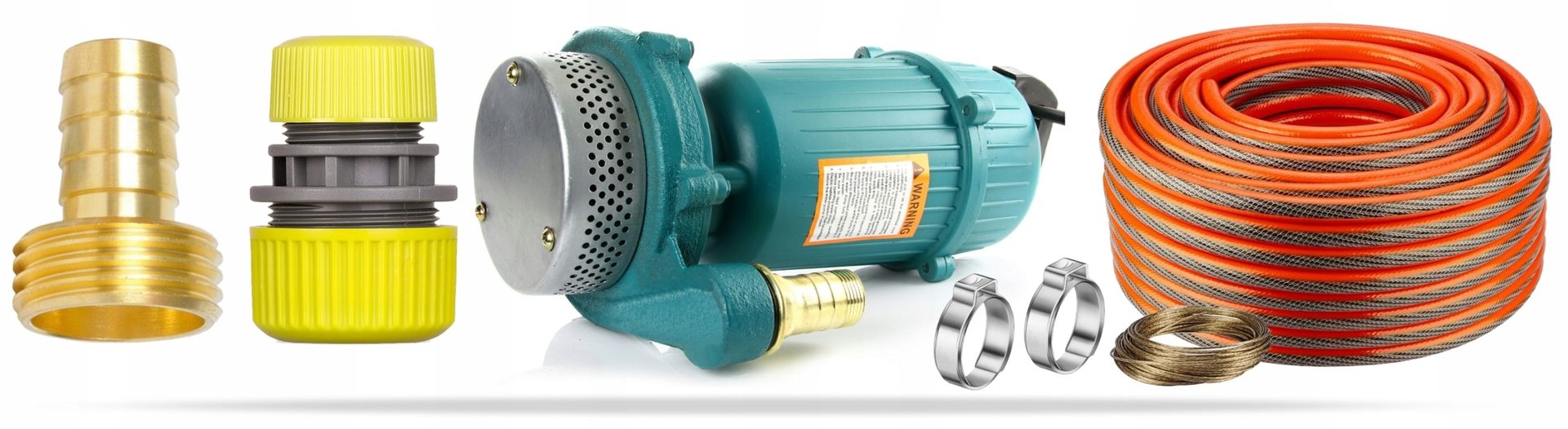 Pompe à eau sale haute performance avec tuyau d'arrosage de 20 m en kit