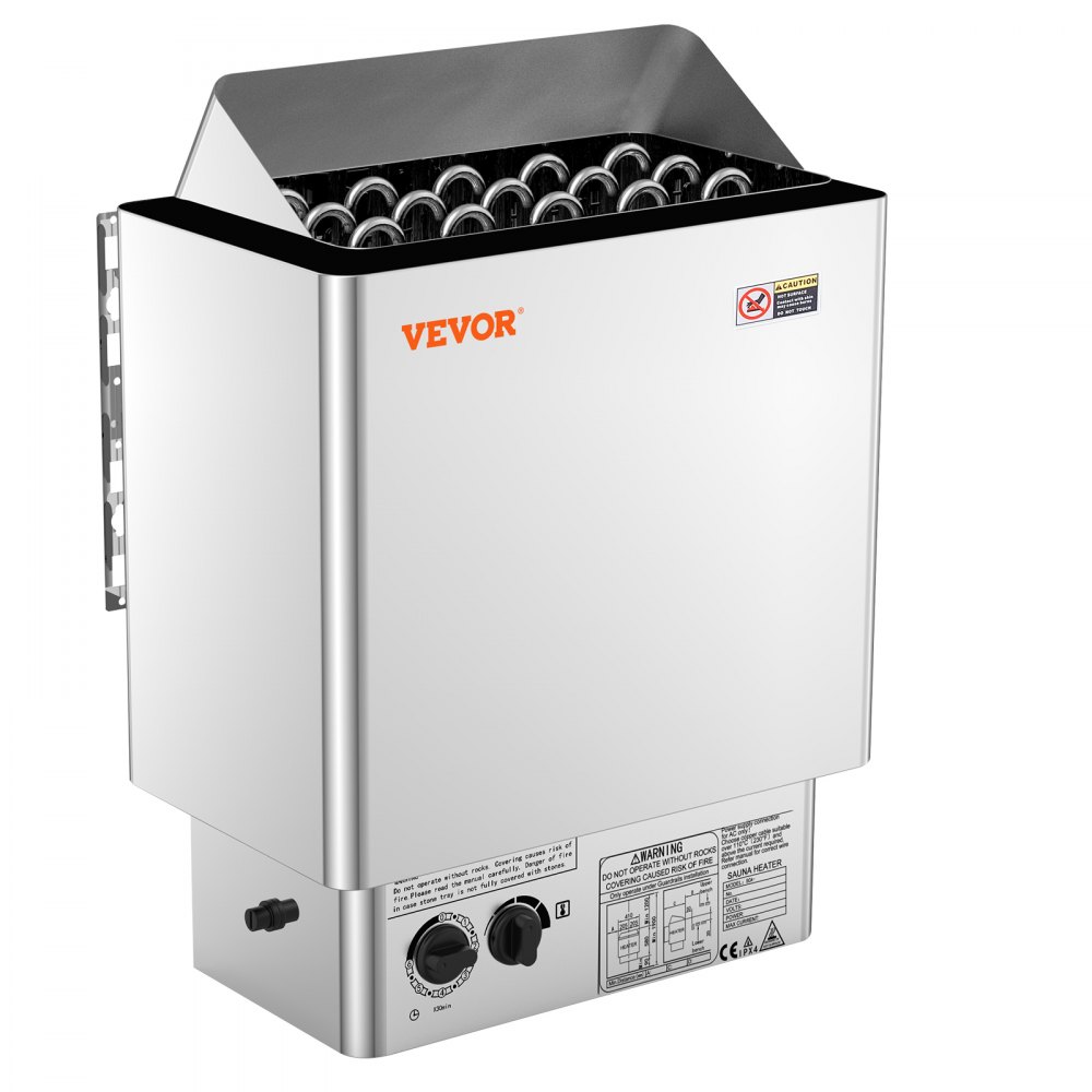 Elektrische saunakachel 8kW 400V 3N draagbare saunakachel voor binnen en buiten met 3 uur timer ingebouwde bediening voor 8-12m³ commerciële hotel spa-douche 430 roestvrij staal Elektrische saunakachel 8kW 400V 3N draagbare saunakachel voor binnen en buiten met 3 uur timer ingebouwde bediening voor 8-12m³ commerciële hotel spa-douche 430 roestvrij staal